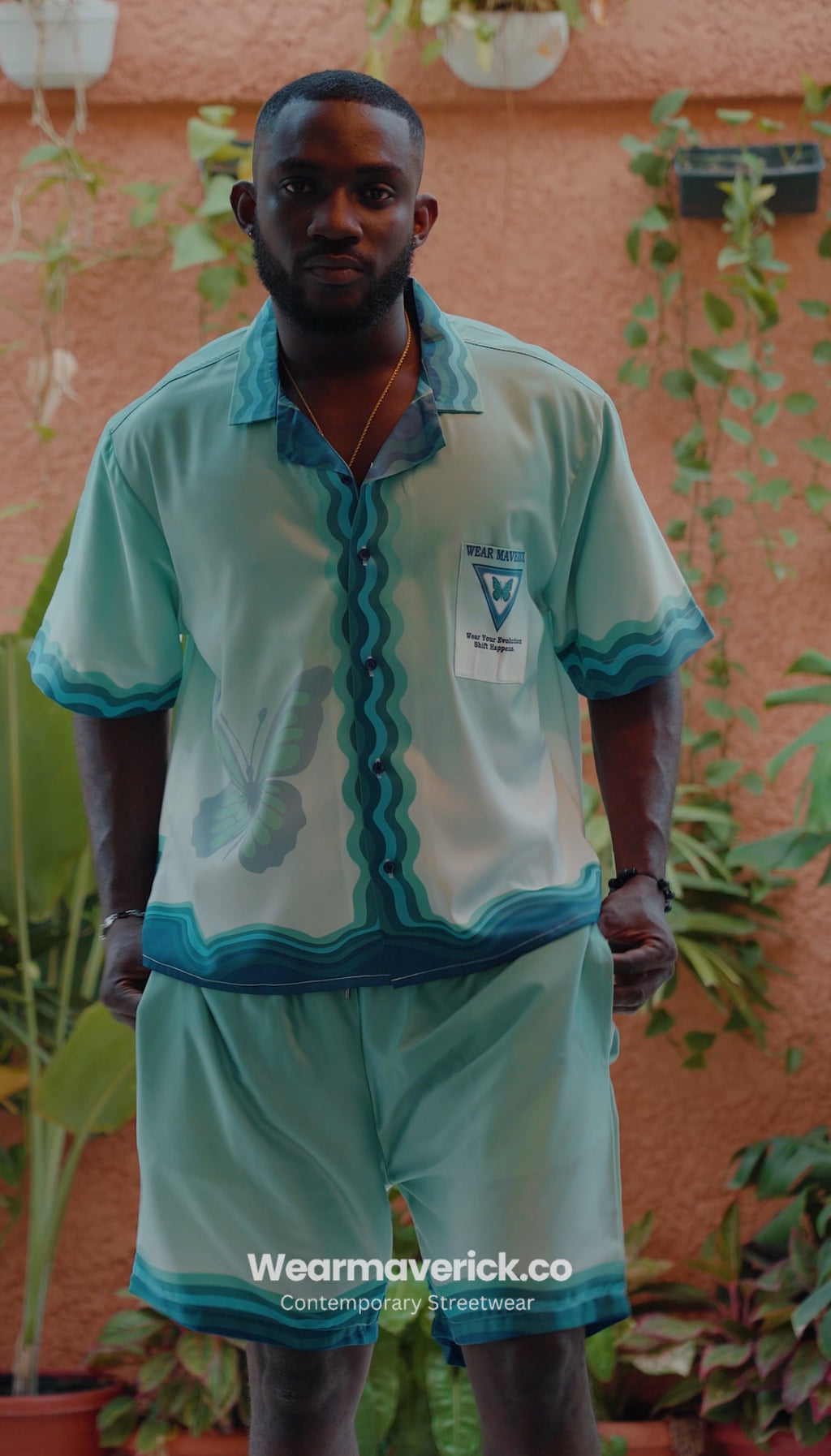 Satin Butterfly Print Set - The Evolve | Wearmaverick