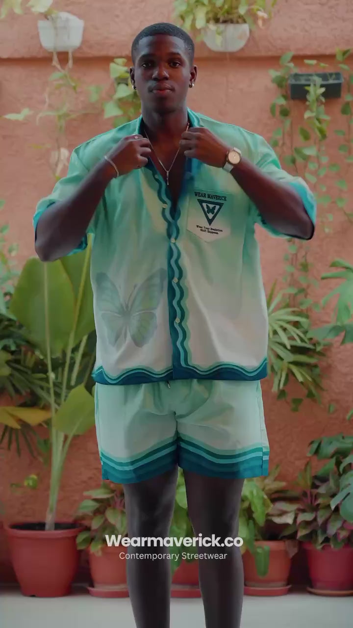 Satin Butterfly Print Set - The Evolve | Wearmaverick